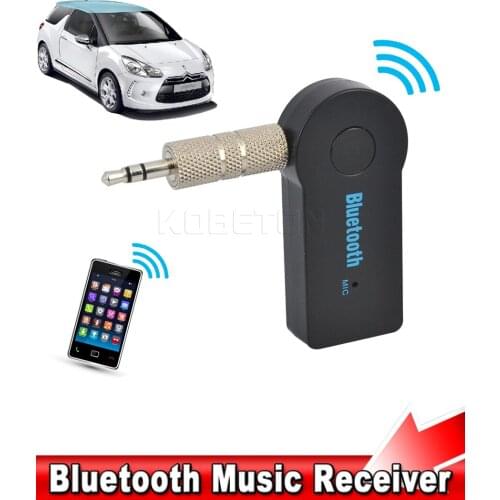 Wireless Bluetooth Car Kit Handsfree Mini 3.5mm Jack AUX Stereo Music Audio Receiver Adapter With MIC for Car Headphone Speaker