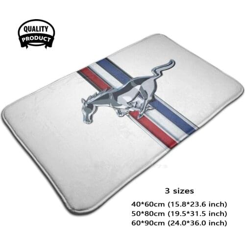 Best Seller Logo 3D Household Goods Mat Rug Carpet Foot Pad Car America American Logo Plain Light Dark Horse Truck Engine