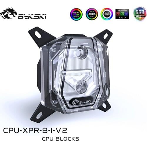 Bykski CPU cooler computer water cooling processor water block for Intel 1151 115x 2011 transparent arcylic CPU-XPR-B-I-V2