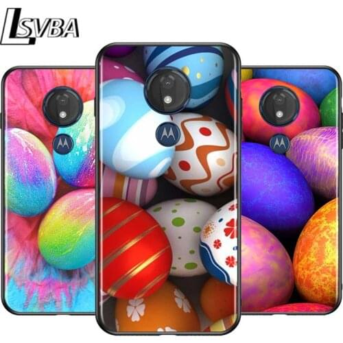 Easter eggs for Motorola G9 G8 G E7 E6 One Play Marco Hyper Fusion Stylus Power Edge Plus Black Phone Case