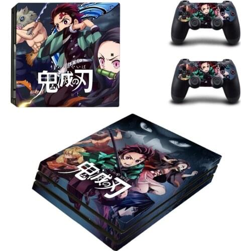 Demon Slayer: Kimetsu no Yaiba Pro Skin Sticker Decal Vinyl for Playstation 4 Console & Controllers PS4 Pro Skin Sticker