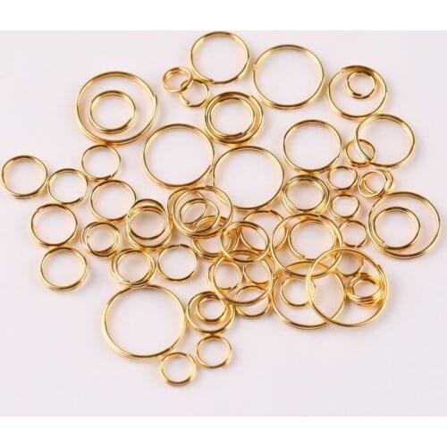 Diy Beaded Jewelry Accessories Material Link Metal Double Ring 20g
