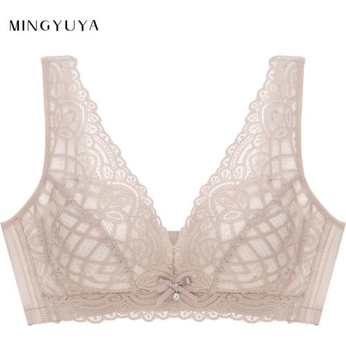 2021 new breathable large size rims-free hole cup breathable sexy adjustable bra with big chest and small size