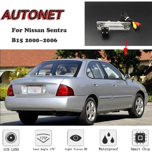 AUTONET HD Night Vision Backup Rear View camera For Nissan Sentra B15 2000~2006 CCD/license plate Camera or Bracket