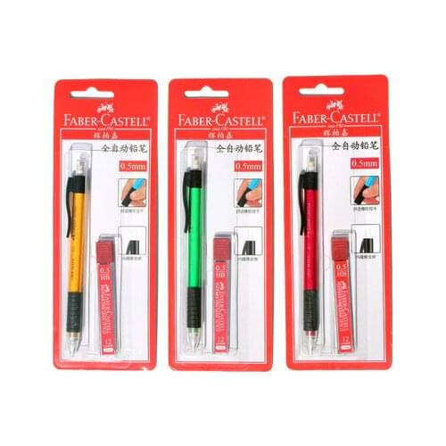 2 Pieces FABER CASTELL Full automatic pencil 0.5 writing hand-painted continuous pencil student stationery set HB with lead core