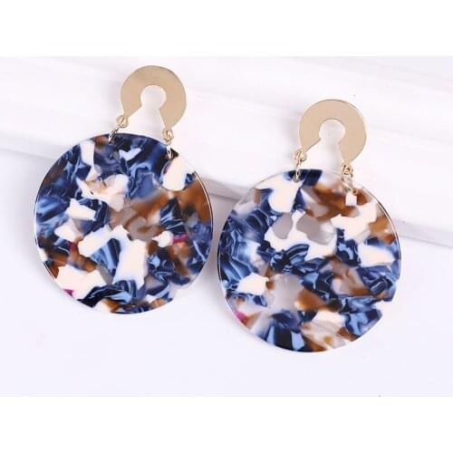 Round Acrylic Earrings Fashion Jewelry Pendant New Bohemian Geometric Pendant Earrings aesthetic earrings korean fashion