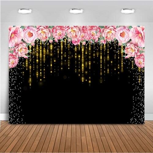 MOCSIKA Photography Backdrop Portrait Photo Shoot Party Decoration Background for Photo Pink Rose Mothers Day Backdrops Prop