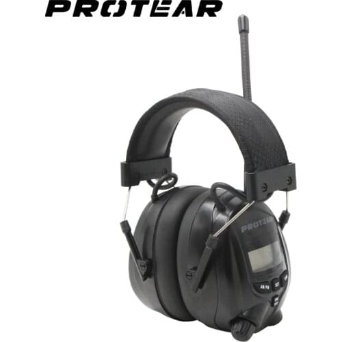 Protear NRR 25dB Hearing Protector AM FM Radio Earmuffs Electronic Ear Protection Radio Hearing Protection