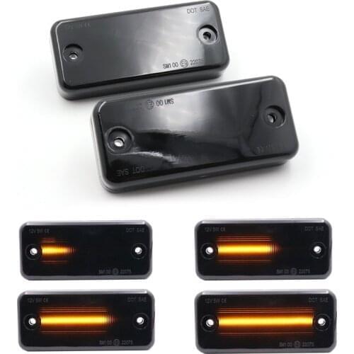 2X Amber Dynamic Flowing LED Side Marker Light For Fiat Ducato Citroen Relay Peugeot Boxer Renault VOLVO MAN Iveco
