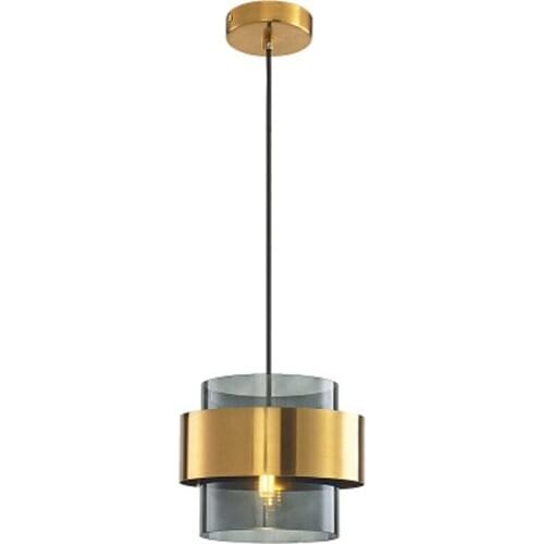 Postmodern light luxury restaurant lamps single head bar small pendant lights for bedroom iron+glass Nordic modern pendant lamps