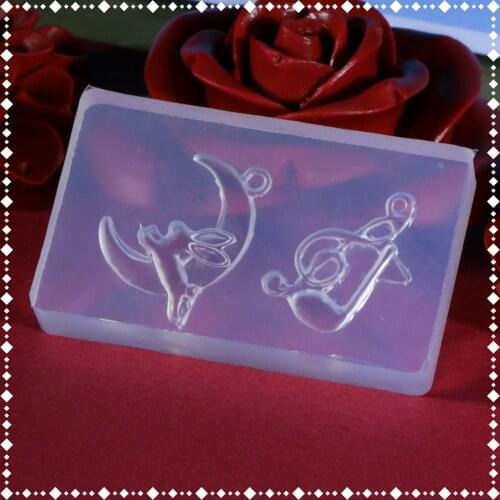 GLADZGT Liquid silicone mold DIY resin jewelry pendant necklace pendant lanugo mold resin molds for jewelry
