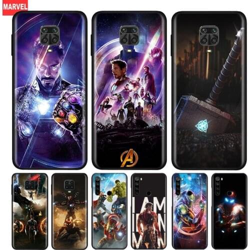 Silicone Cover Iron Man Marvel Avengers For Xiaomi Redmi Note 10 10S 9 9S Pro Max 9T 8T 8 7 6 5 Pro 5A Phone Case