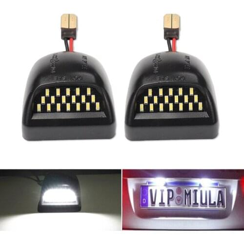 2Pcs Rear License Plate Lights 18-LED For Chevrolet Silverado GMC Sierra 1500 2500 3500 12V LED Number Plate Light Car Lights