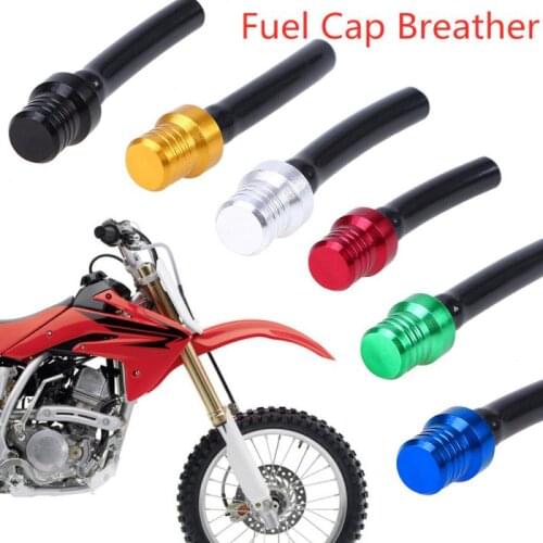 Universal Aluminum Alloy Motorcycle Gas Pit ATV PIT Dirt Bike Fuel Cap Breather Pipe Hose Valve Vent Breather Tube