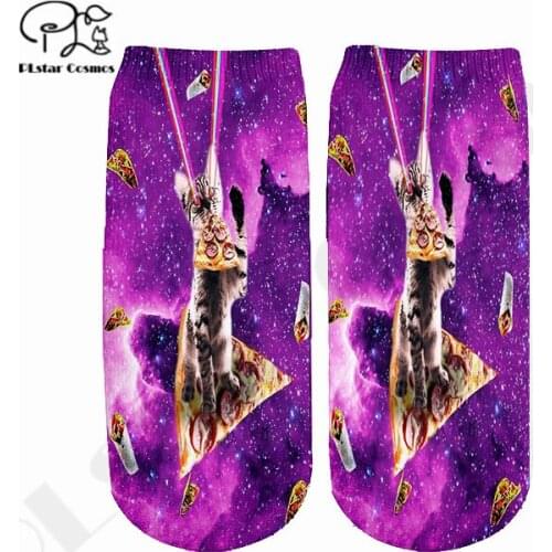 Plstar Cosmos Cartoon Funny 3DPrint Socks Cat Space Art Hippie Psychedelic Man/Women Funny Unisxe High Quality Dropshopping A-1