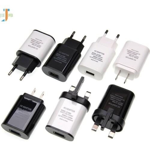100pcs/lot Charger 5V 2A EU US UK Plug Adapter Wall Mobile Phone Charger Portable Charge for Samsung Xiaomi Charging Tablet