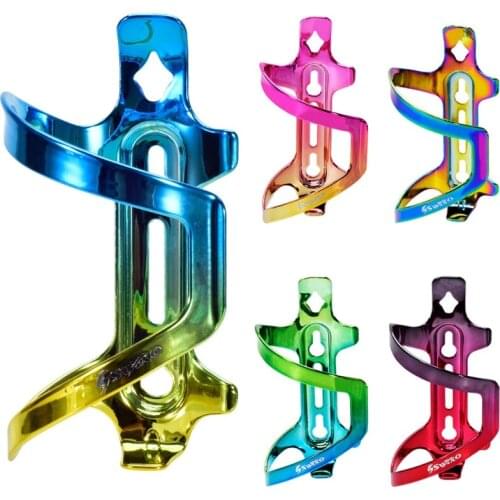 2pcs Bicycle Water Bottle Cage Aluminum Colorful Hollows Water Bottle Holder Fits Most Road Cycling and Mountain Bike