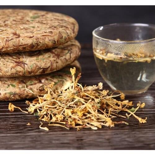200g China Yunnan Specialty Honeysuckle Flower Cake Flower Tea Green Food For Health Care Lose Weight
