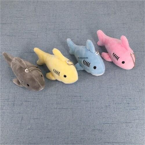 200PCS 3Sizes , Small 7CM , 10CM , 22CM Shark Toy , Mix Colors Stuffed Key Chain Pendant Doll