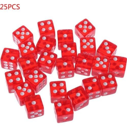 25 Pcs/Set New Party Game Dice 12 Square Transparent Dices Colorful Club Play Gifts For Dungeon D & D Desktop Table Games