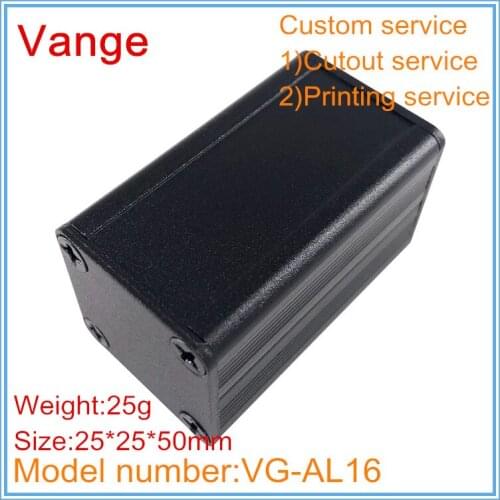 4pcs/lot injected mould made box 6063-T5 Aluminum split project case diy 25*25*100mm for electronic product
