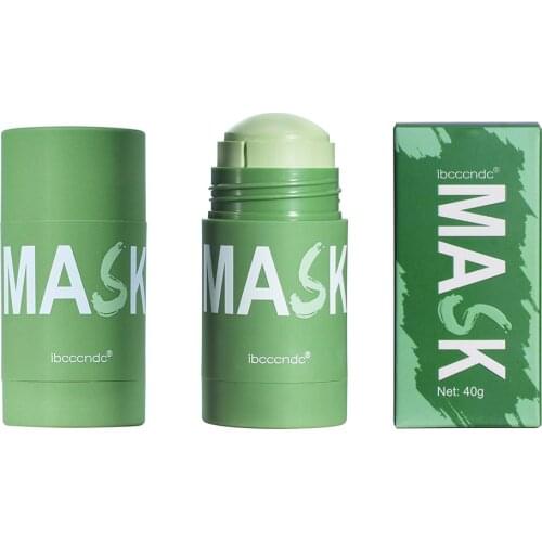 40g Green Mask Stick For Face Blackheads Remover Green Tea Extract Facial Mud Cleansing Solid Mask Acne Removal Skin Care