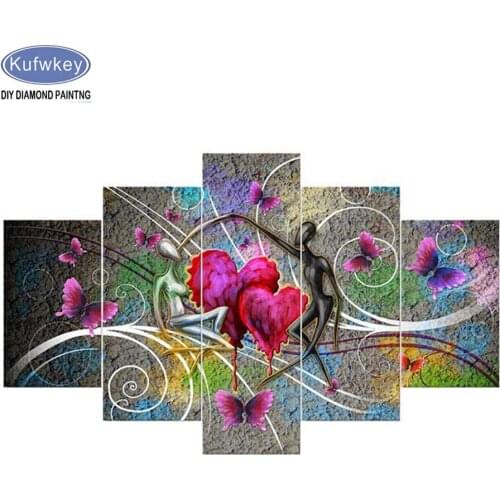 5pcs,diamond embroidery couple dancing,5d diamond painting full diamond mosaic picture of rhinestones cross-stitch christmas,art