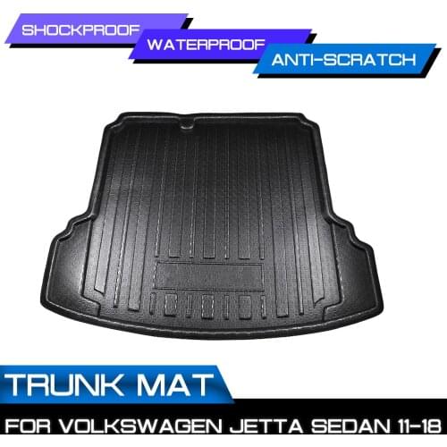 Car Floor Mat Carpet Rear Trunk Anti-mud Cover For Volkswagen Jetta Sedan 2011-2018