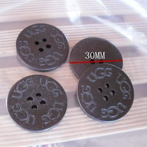 Free shipping,30pcs,4 hole round vintage wooden buttons for carft,30mm button for snow boots,bulk sewing buttons wood-1