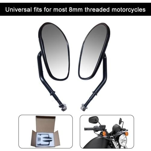 8mm Motorcycle Rearview Rear View Side Mirrors For Harley Sportster 1200 Iron 883 Street Bob Softail Street Glide Road Glide