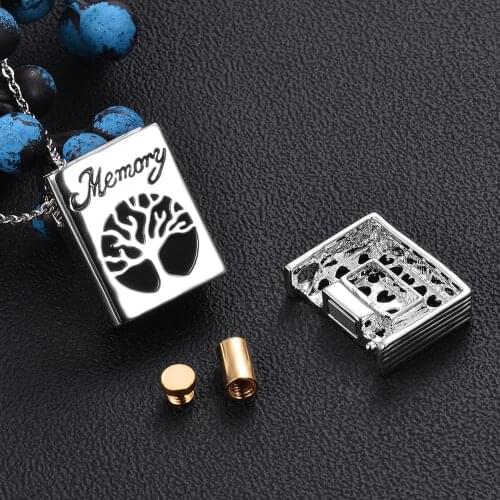 Tree of Life Memorial Fashion Ash Urn Pendant Necklace Keepsake Cremation Jewelry For Pets/Human Dropship