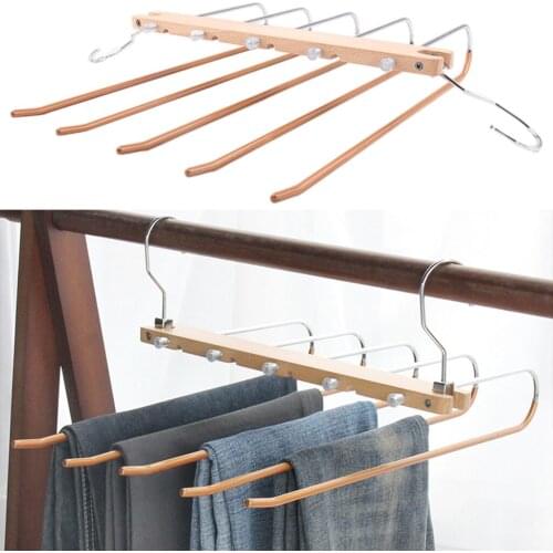 Trousers er Space Saving, 5-in-1 Multifunctional Pants Rack, Multilayer Slacks er Pants Rack Closet Space Saver