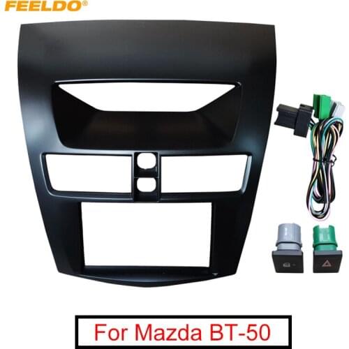FEELDO Car 2DIN Refitting Radio Audio Fascia Frame Bezel For Mazda BT-50 Dash Panel Mount Installation Kit #FD5311