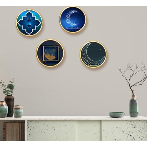 EID Mubarak Decoration Ramadan Mubarak Decoration Wall Sticker Islam Mosque Muslim Hanging Pendent EID Party Supplies for Home