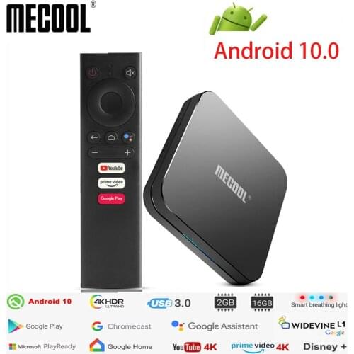 KM9 PRO MECOOL Smart TV Box Media Player Google Certified Android 10.0 4G DDR4 32G ROM Amlogic S905X2 BT4.1 2.4G/5G WIFI 10/100M