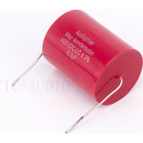 Audiophiler Mkp Capacitor 8.0uf 400V DC ±3% HIFI Fever Electrodeless Capacitor Audio Capacito Coupling Frequency Dividing 8uf