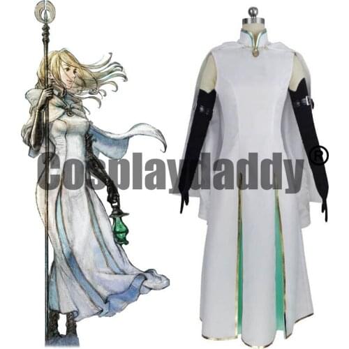 Octopath Traveler Frostlands Flamesgrace Cleric Phili Ophilia Clement Dress Outfit Game Cosplay Costume S002