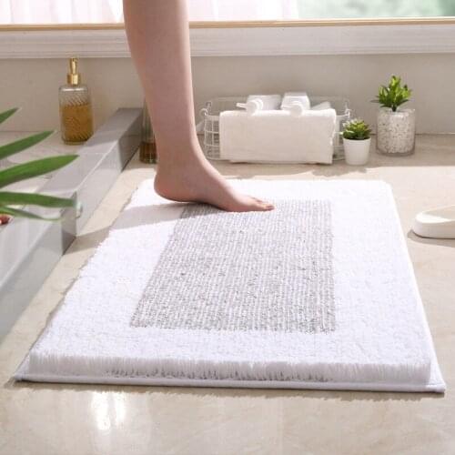 Bathroom Mat Toilet Door Absorbent Rug Toilet Non-slip Mats Bedroom Entrance Door Mats Bedroom Carpet Plaid Carpoet White Rug