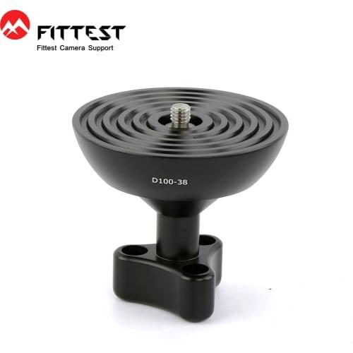 Fittest 100mm Half Ball Bowl Tripod Video Head Adapter fit Manfrotto Weifeng Bogen 3/8'' Stud Mount