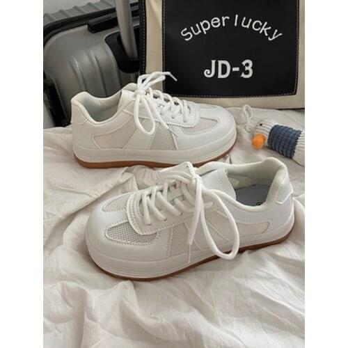 Summer new style womens mesh breathable white shoes fashion all-match sneakers summer thin cute big-toed shoes