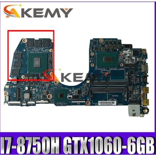 LA-F612P Laptop motherboard for Dell G3 17-3779 15-3579 original mainboard I7-8750H GTX1060-6GB