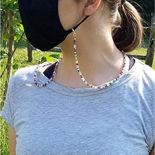 Fashion Tones Multi Color Mask Strap Diy Handmade Multiple Styles Masks Leash Mask Lanyard Beaded Mask Holder Masks Accessory