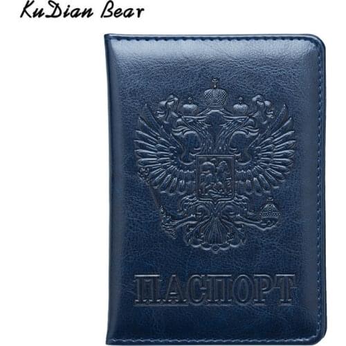 KUDIAN BEAR 3D Embossing Passport Cover Minimalist Women Identification Holder for Travel Card Case For Document BIH077 PM49