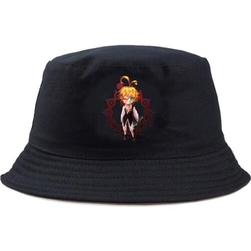 Unisex Bucket Hat CARTOON The Seven Deadly Sins Fishing Outdoor Panama hip hop Cap Mens Summer For fisherman hat women