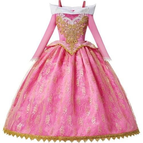 Girls dress sequined long-sleeved elegant dress wedding dress fancy party dress birthday party dress stage costumes kids clothes