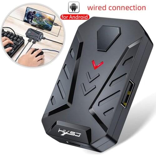 HXSJ P8 Portable Wired Keyboard Mouse Converter Mobile Gaming Keyboard And Mouse Adapter With 3 USB Ports For Android System