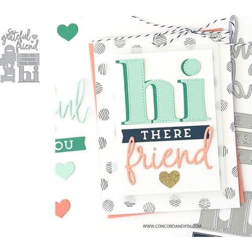 EVERYDAY SAYINGS Hello Hi Metal Die Cutting Scrapbook Dariy Decoration Stencil Embossing Template DIY Greeting Card 2021 New
