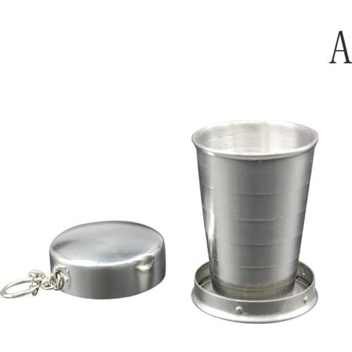 75ml/150ml/250ml Steel Portable Outdoor Travel Folding Cup Collapsible Telescopic A3Y2