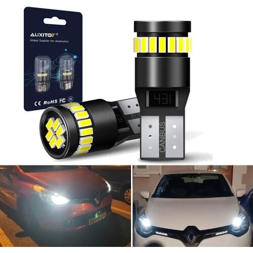 2Pcs LED Lamp T10 W5W LED Canbus Car Position Parking Lights For Renault Duster Megane Logan Sandero Kaptur Alfa Romeo 156 159