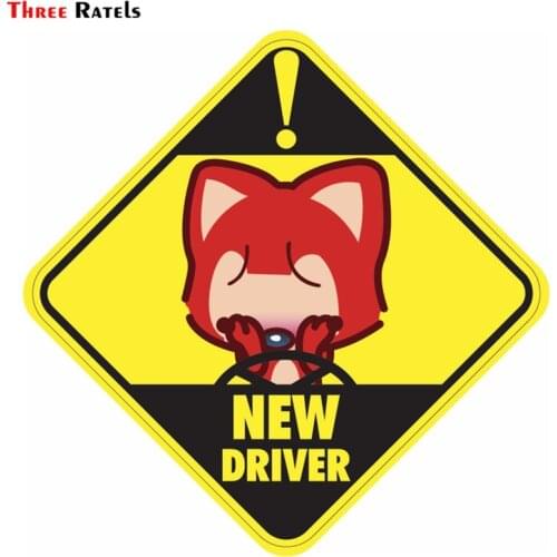 Three Ratels TZ-1769# 15x15cm New Driver Car Stickers Funny Sticker Auto Decals